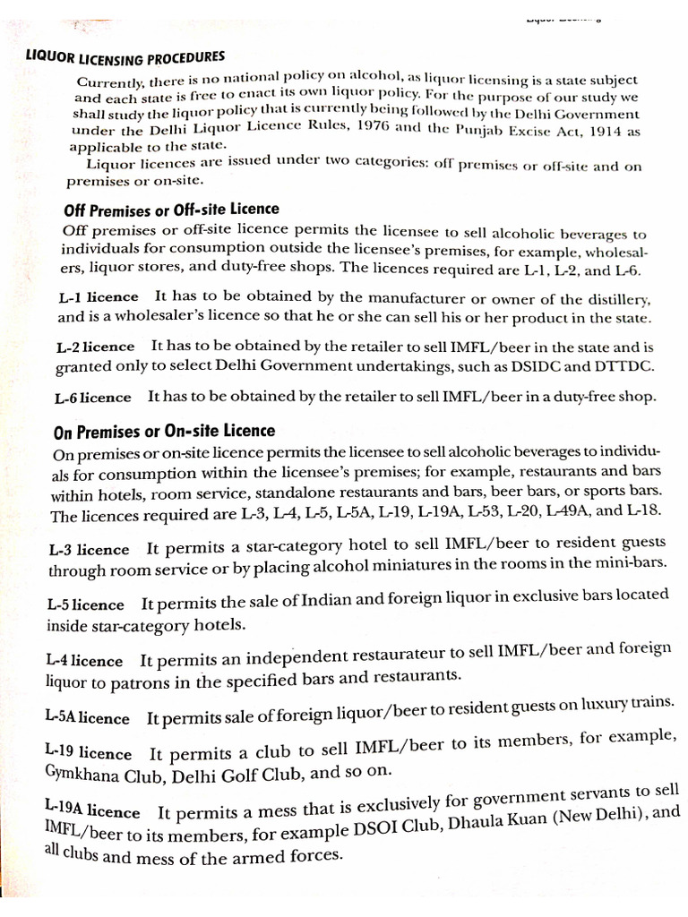 Liquor Licensing Procedure | PDF