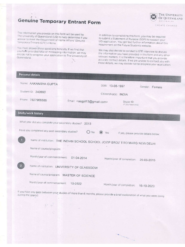 GS Form | PDF