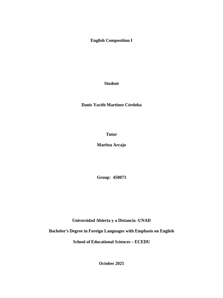 English Composition I Task 3 Unit3 | PDF