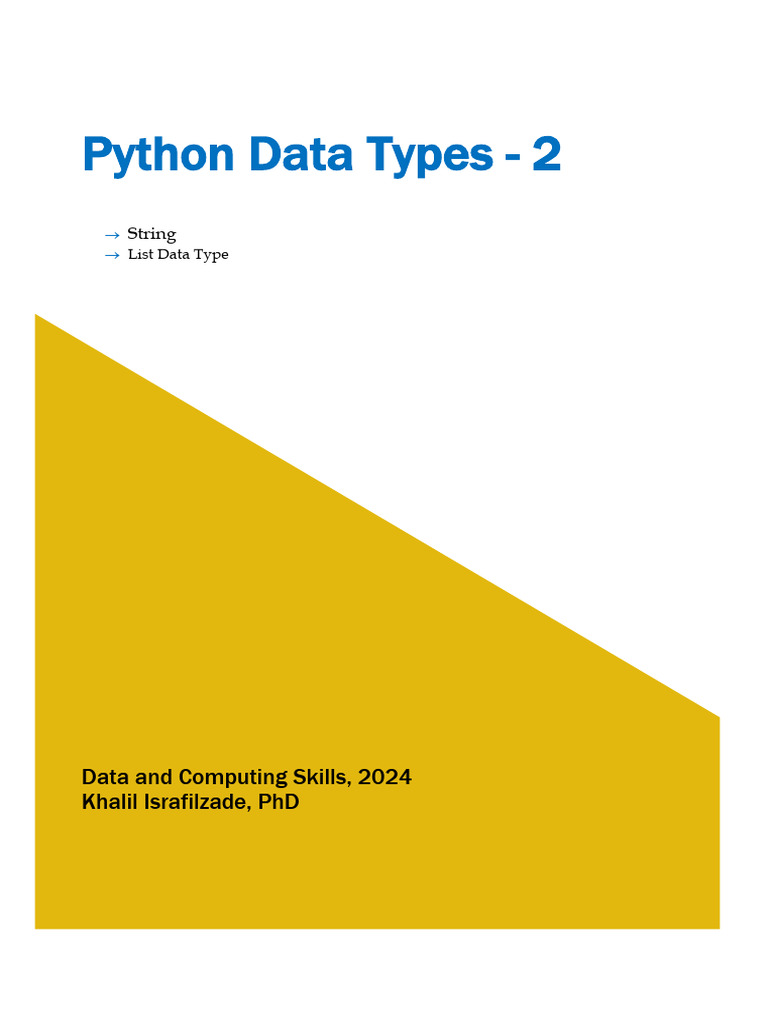 Week 13 1 Python Data Types-2 | PDF | String (Computer Science ...