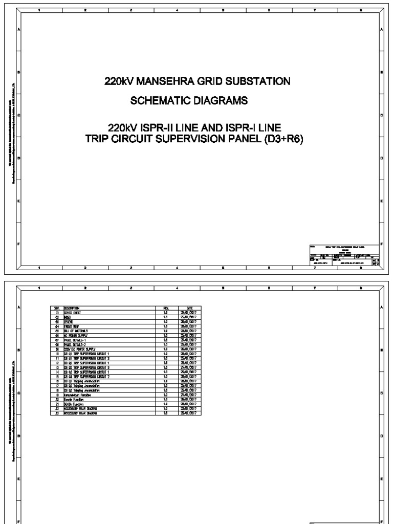 220kv d3+r6 Tcs Panel Drawing | PDF