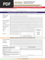 Aadhaar Enrollment Form for Ages 5-18 | PDF | Identity Document ...