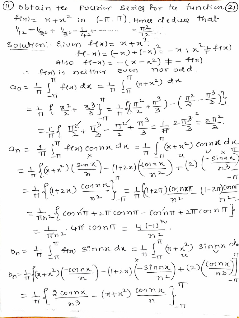 Fourier Series Notes - 2 | PDF