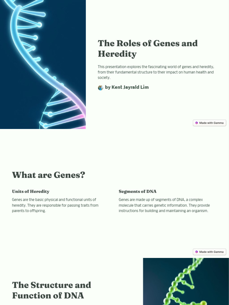The Roles of Genes and Heredity | PDF | Genotype | Genetics