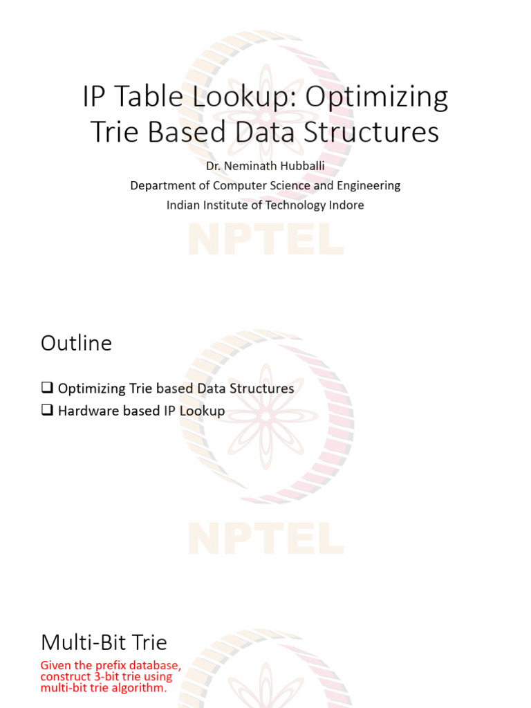 Lecture 4-IP Table Lookup | PDF | Computer Networking | Information Science