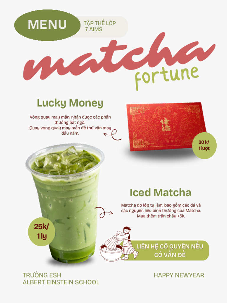 Green and White Simple Menu Matcha Drink Cafe Instagram Post | PDF
