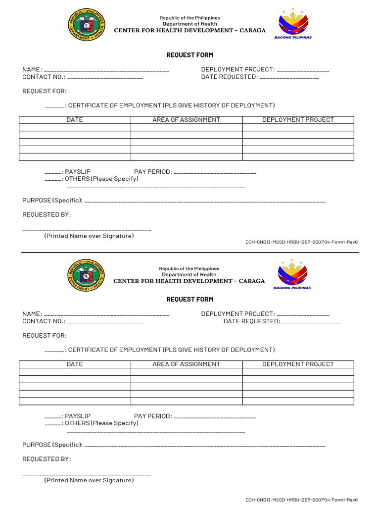 Request Form With Code 1 | PDF