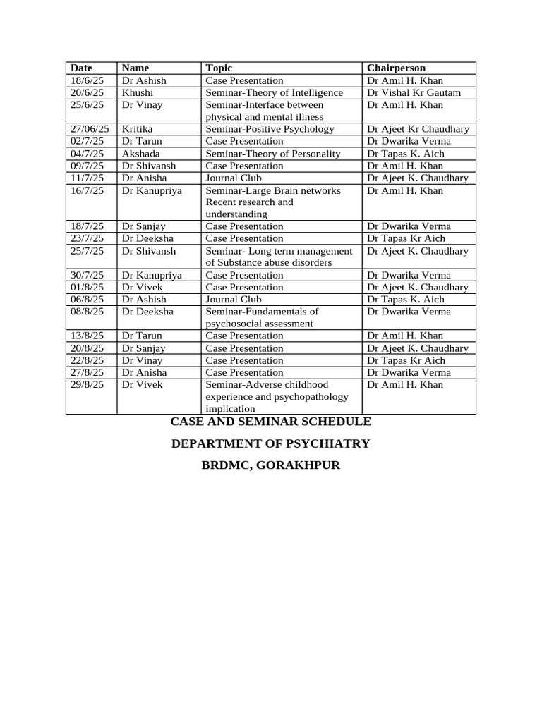 New Case Schedule (1) | PDF