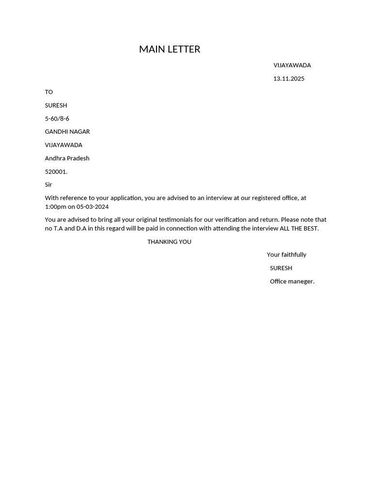 Main Letter | PDF