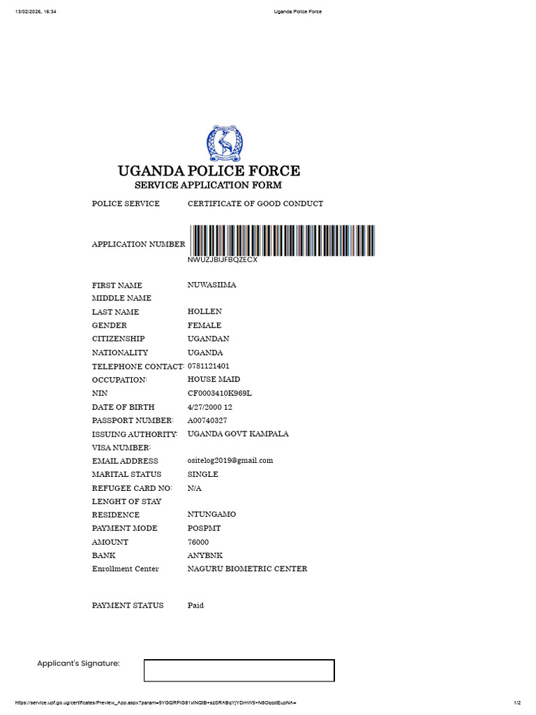 Nuwasiima Hollen 2 Uganda Police Force | PDF | International Law ...