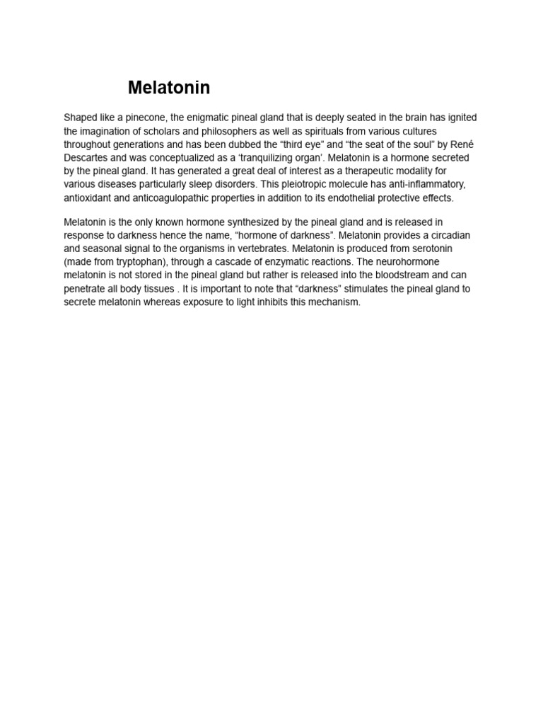 Melatonin | PDF