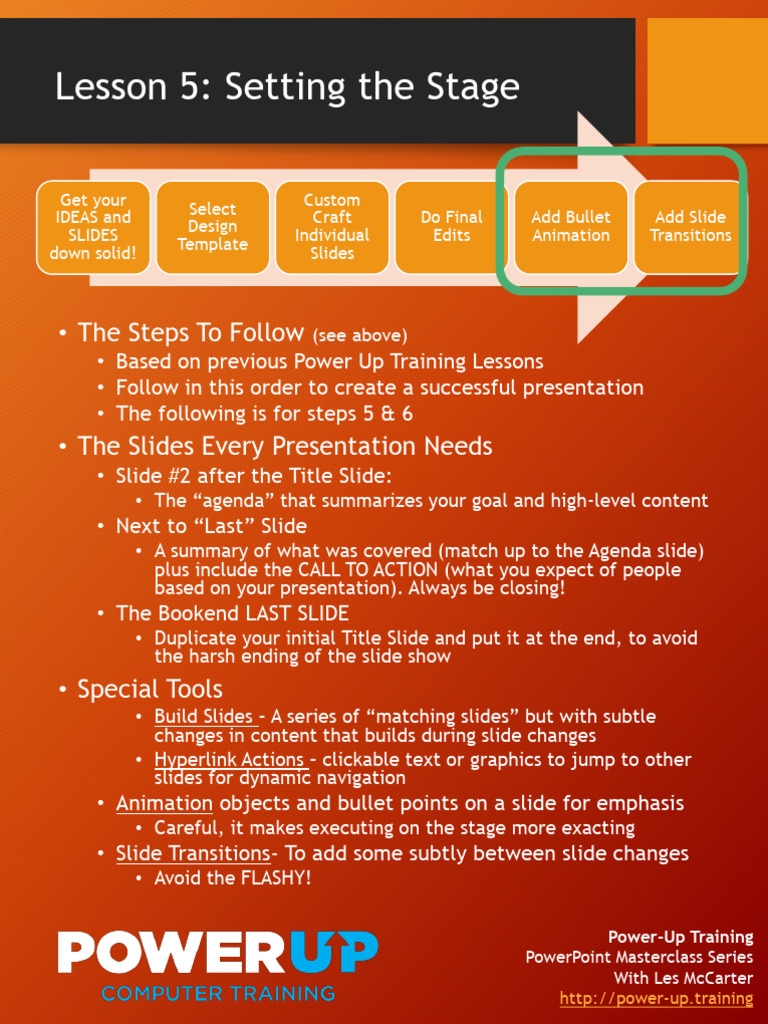 Lesson 5 Handout Setting The Stage | PDF