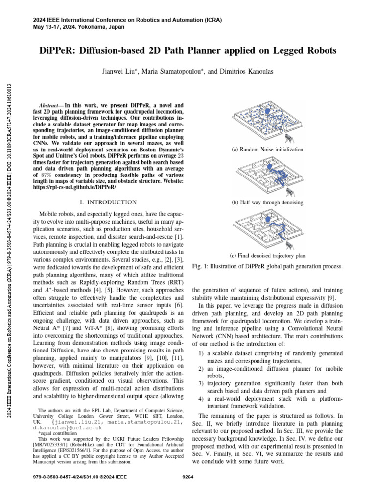 DiPPeR Diffusion-Based 2D Path Planner Applied On Legged Robots | PDF ...