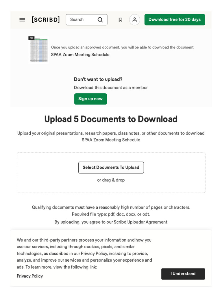 Upload A Document - Scribd4 | PDF | Scribd | Privacy