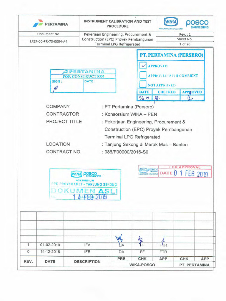 LREF-00-PR-70-0004-A4 Rev. 1 Instrument Calibration and Test Procedure ...