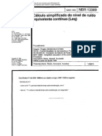 ABNT NBR 13369 Cálculo Simplificado Do Nível de Ruído Equivalente