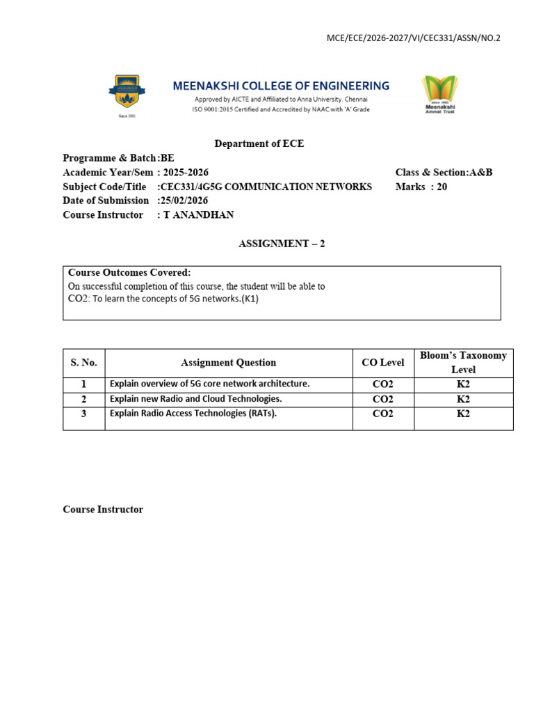 Assignment 2 4G5G | PDF