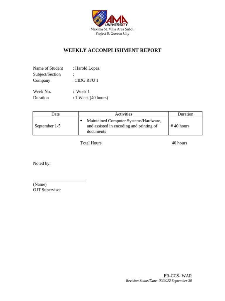 Weekly Accomplishment Report | PDF | Digital Technology | Information ...