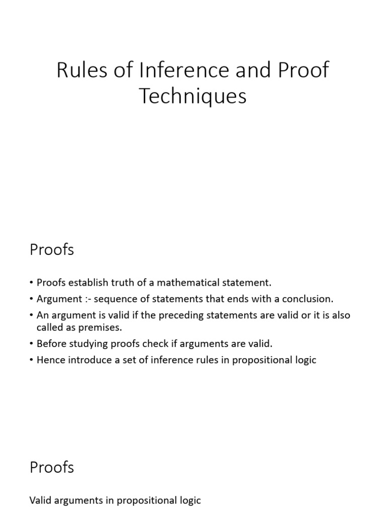 Unit 1 DS Rules of Inference & Proofs | PDF | Mathematical Proof | Theorem