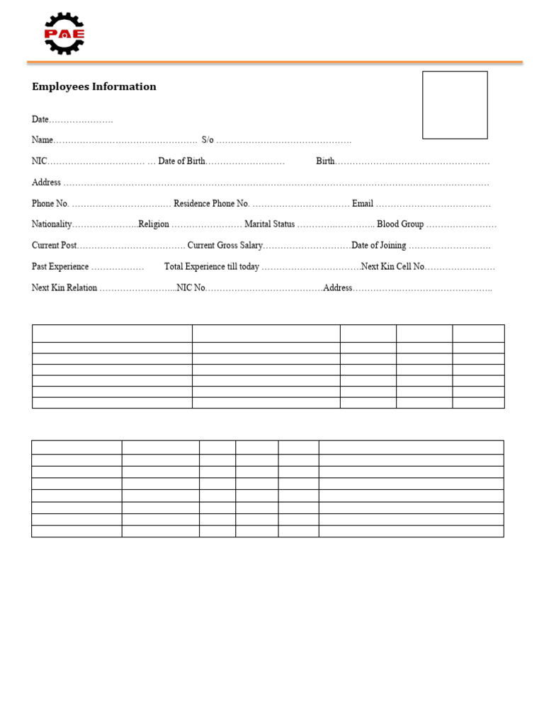 Form HRD 200 Employee Data Update Form | PDF