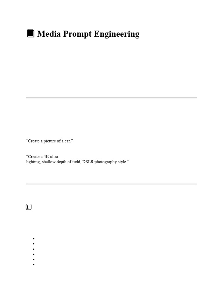? Media Prompt Engineering | PDF | Animation