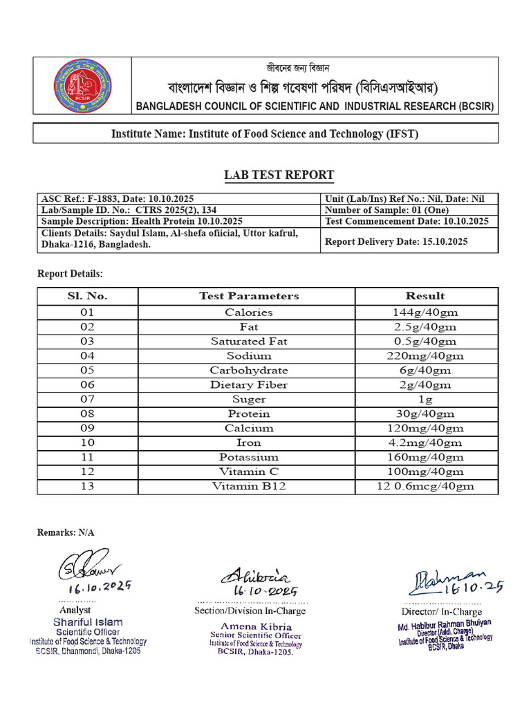 Lab Test Report | PDF