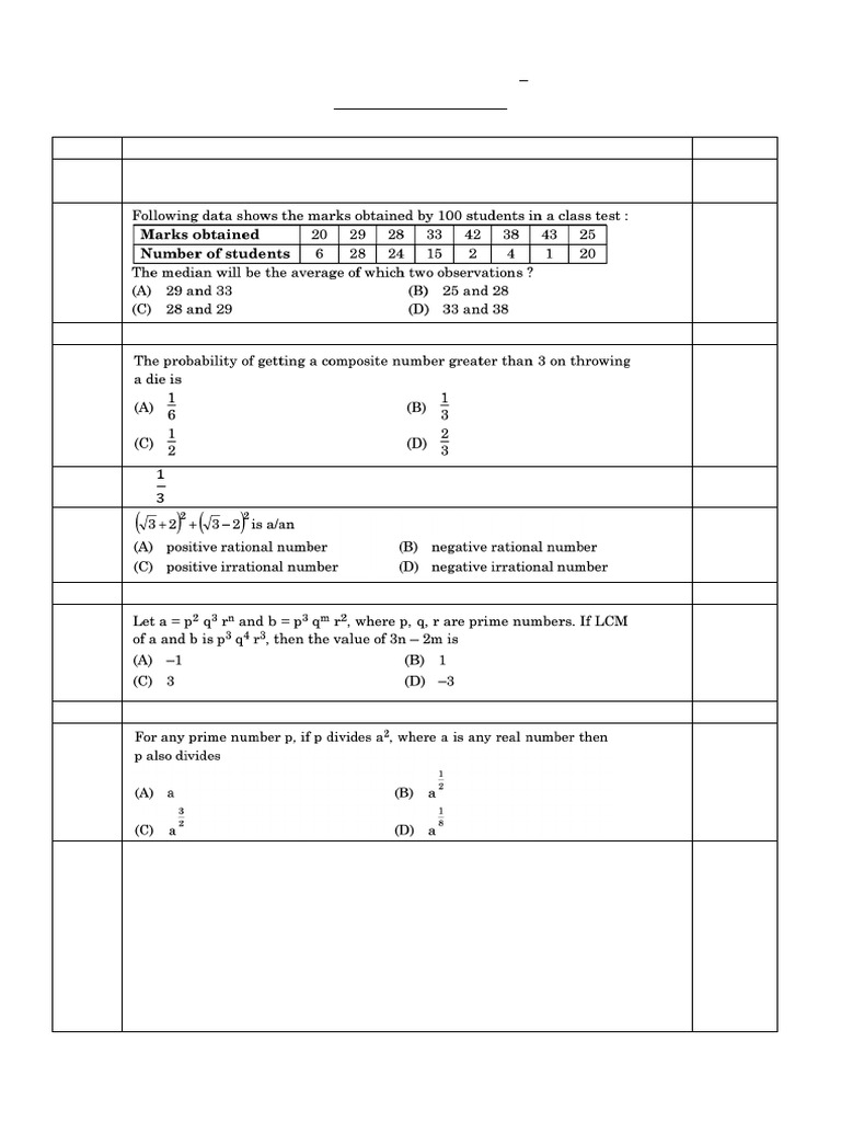 Mathematics Standard Mock Paper 02 Answers | PDF | Mathematics ...