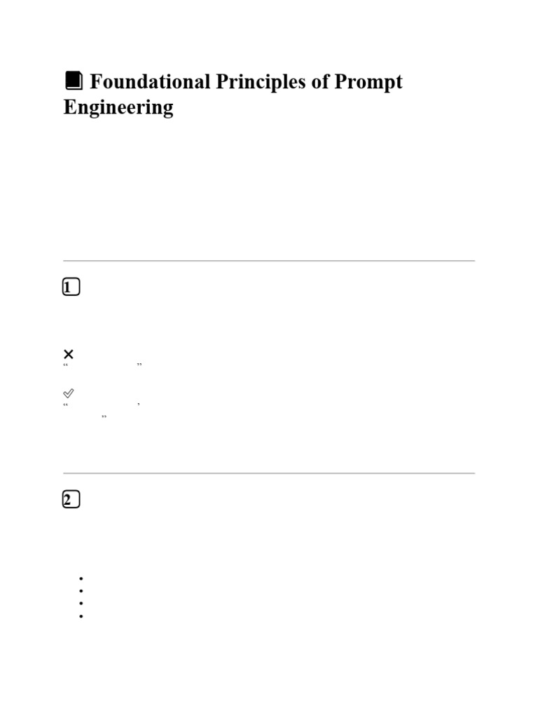 ? Foundational Principles of Prompt Engineering | PDF | Artificial ...