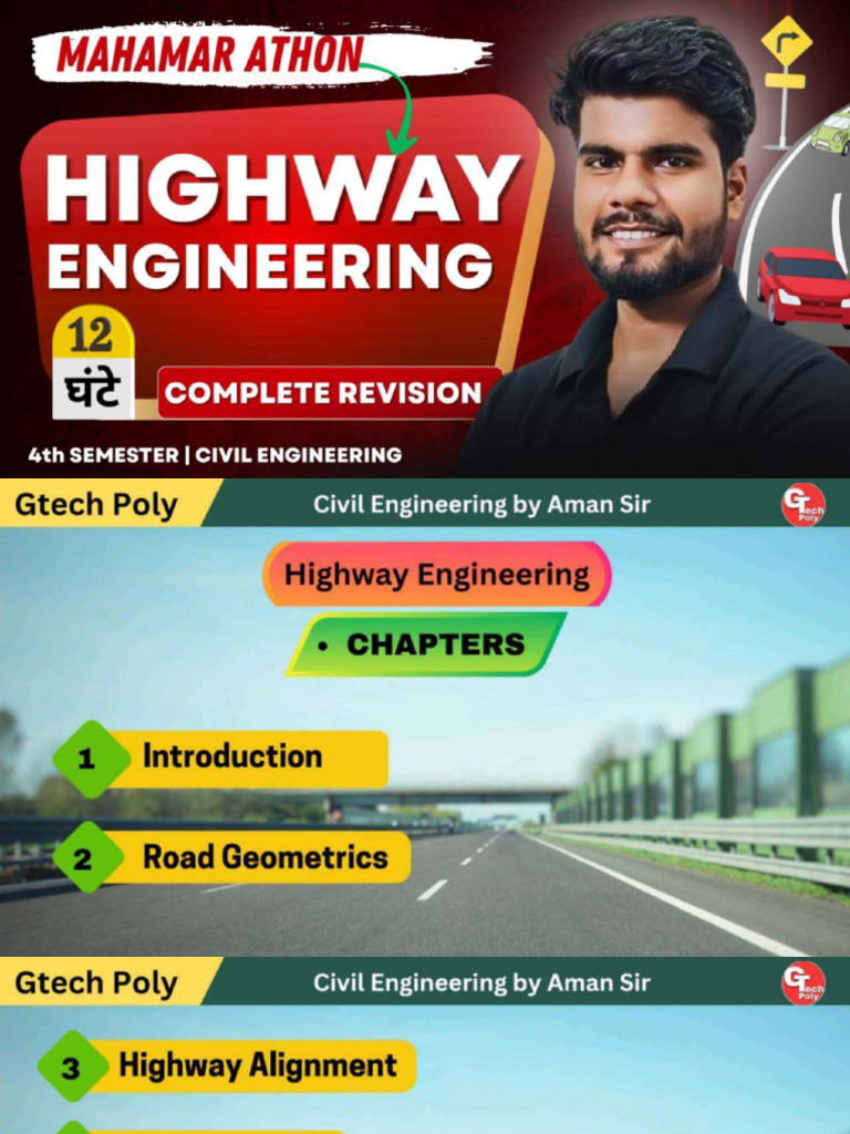 Highway Engineering One Short Revision | PDF