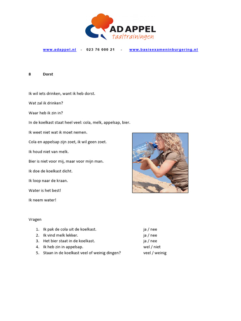 Leesteksten - Lezen a1pdf ·Tek Ki̇tap-9 | PDF