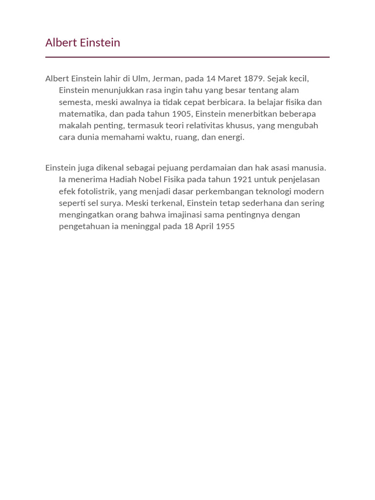 Albert Einstein | PDF