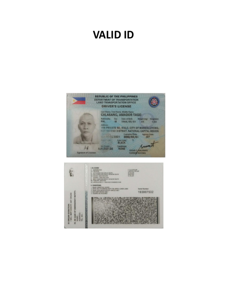 Valid Id | PDF