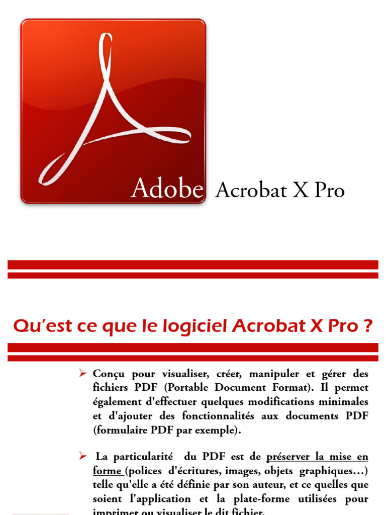 Adobe Acrobat X Pro - Guide (FR) | PDF | Informatique | Logiciel