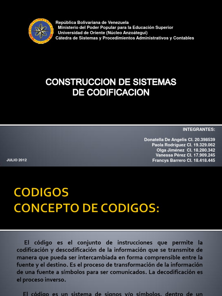 Sistemas de Codificación Contable | PDF | Contabilidad | Conjunto ...