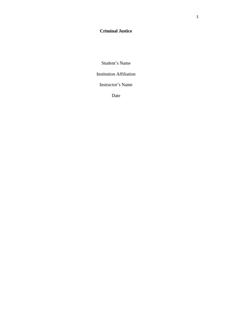 Criminal Justice Doc | PDF | Criminal Justice | Crime & Violence