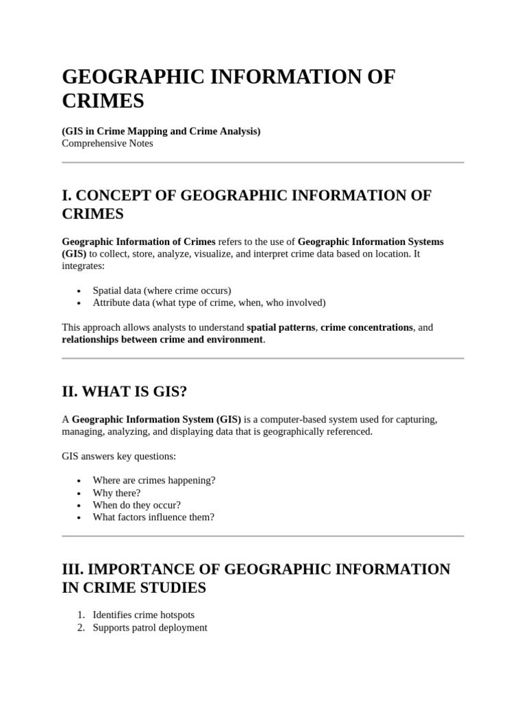 Geographic Information of Crimes | PDF | Geographic Information System ...