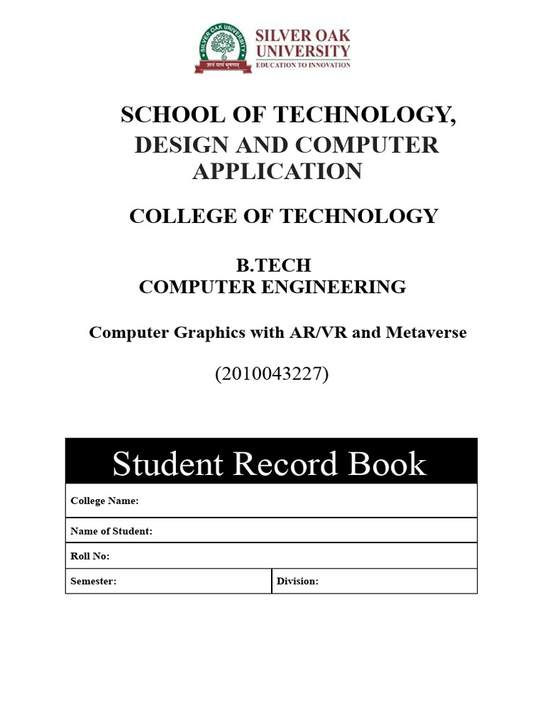 Ce - 1010043227 - CGM - Lab Manual | PDF | 2 D Computer Graphics ...