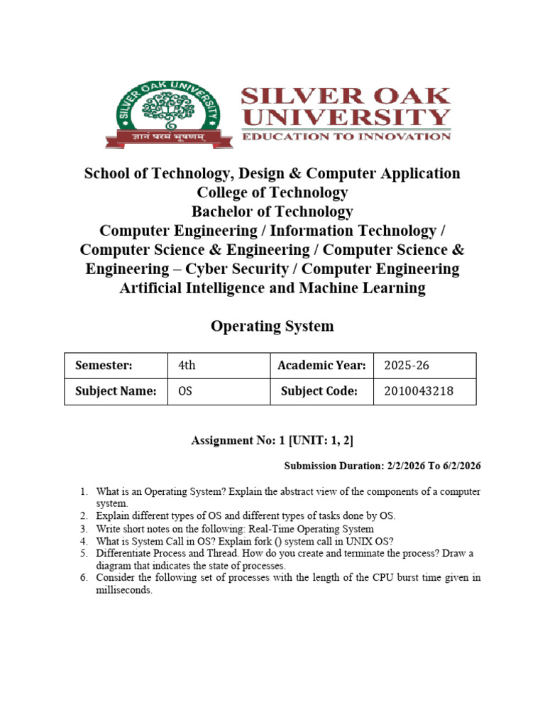 Os Assignment 1 | PDF