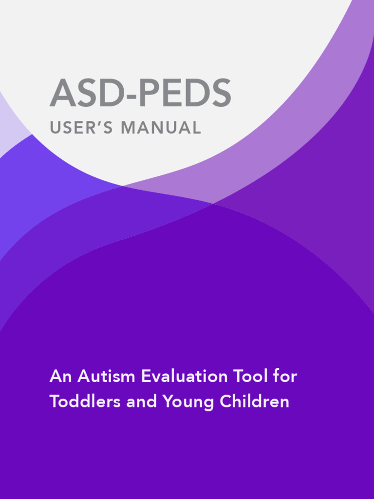 Asd Peds Manual | PDF | Receiver Operating Characteristic | Autism
