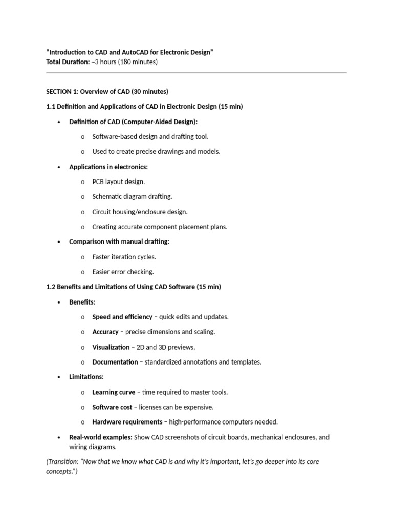 Introduction To CAD and AutoCAD For Electronic Design | PDF | Computer ...