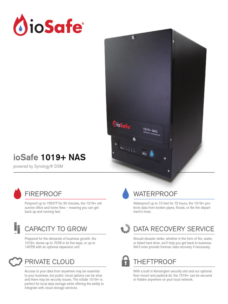 IoSafe 1019 Data Sheet | PDF | Hard Disk Drive | Solid State Drive