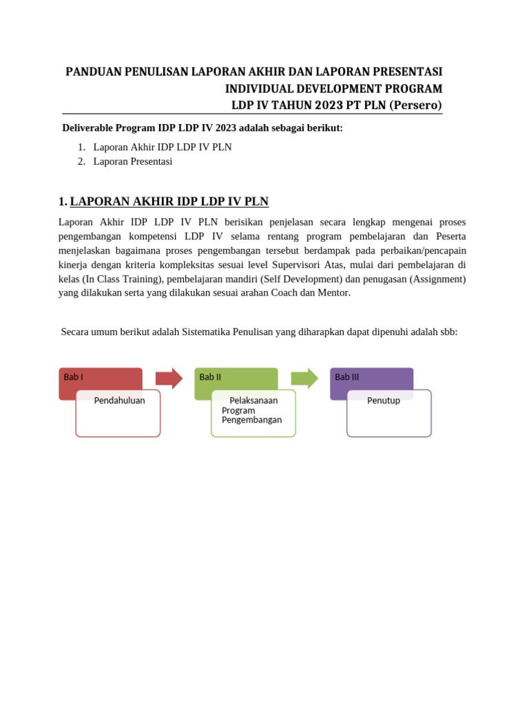 Format Kertas Kerja IDP LDP 4 | PDF