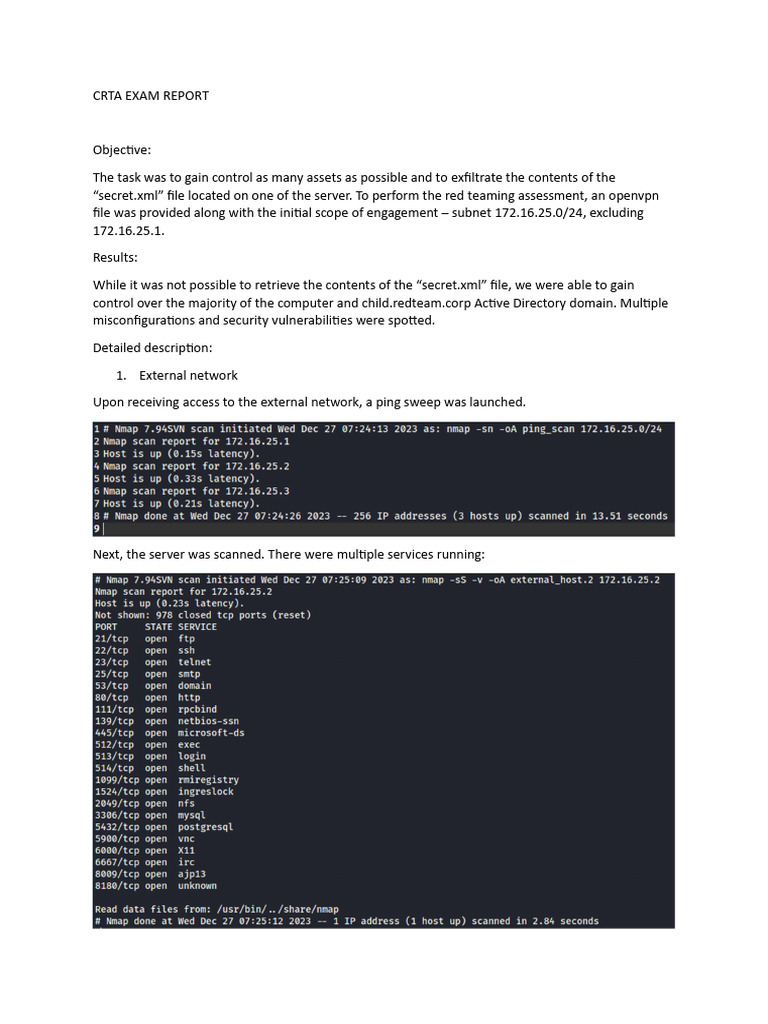 Crta Exam Report | PDF | Computer File | Computing
