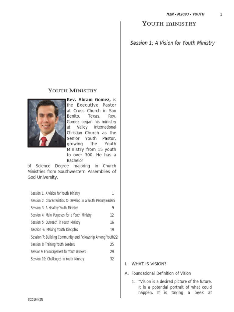 M2093 Youth Ministry Notes | PDF