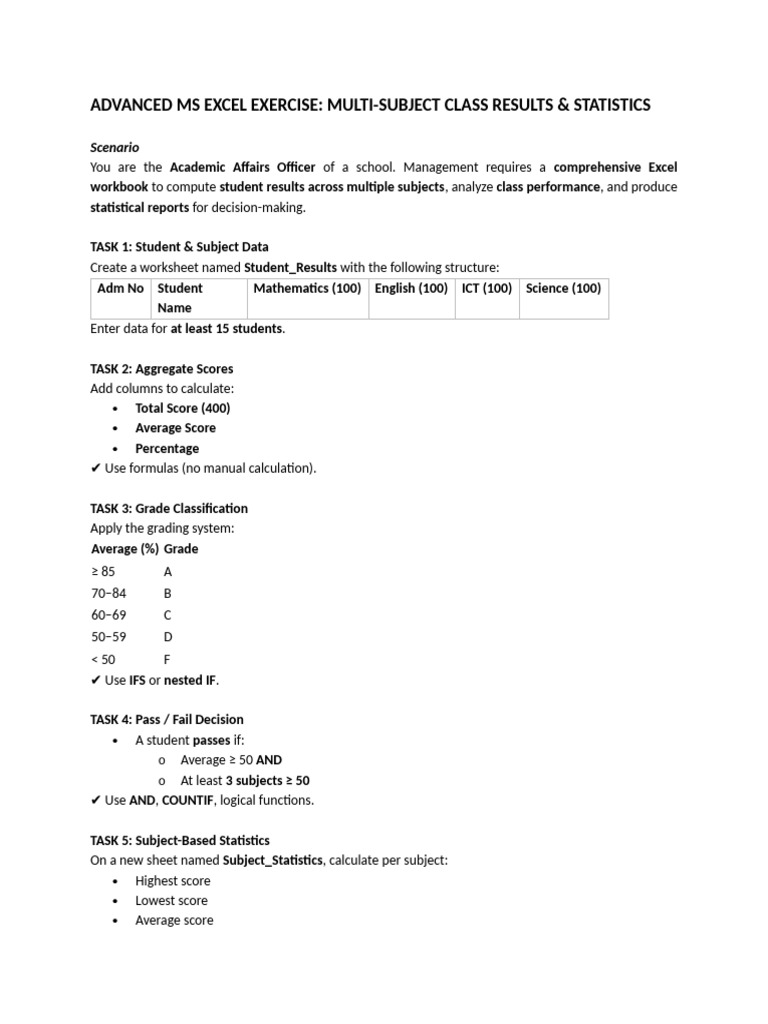 Class Exercise III | PDF