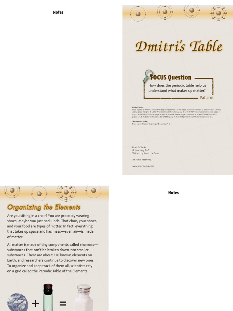 Mixing - Matter - Dmitritable Grade 4 FBook | PDF | Chemical Elements ...