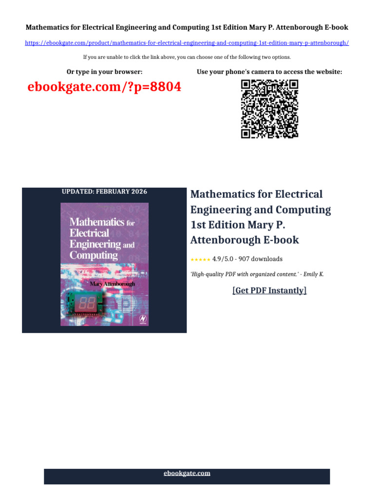 Mathematics for Electrical Engineering and Computing 1st Edition Mary P ...