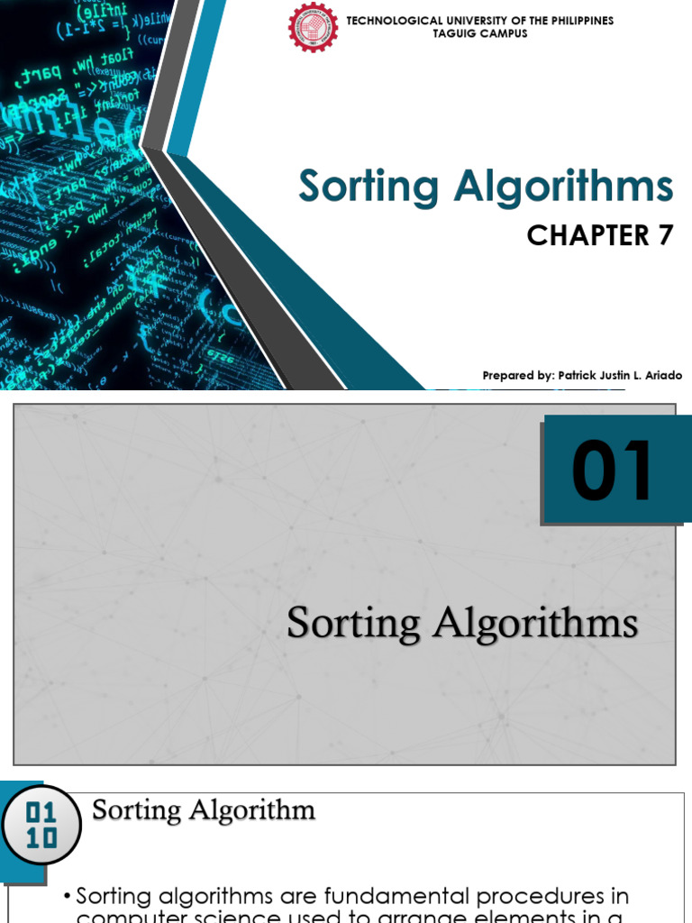 Chapter 7 - Sorting Algorithms | PDF | Algorithms And Data Structures ...