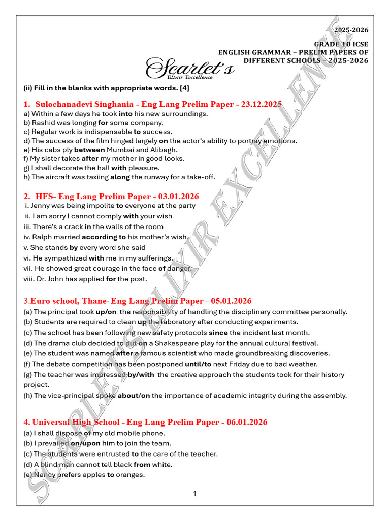 Prepositions Diff Prelim Paper AK 2025 26 | PDF