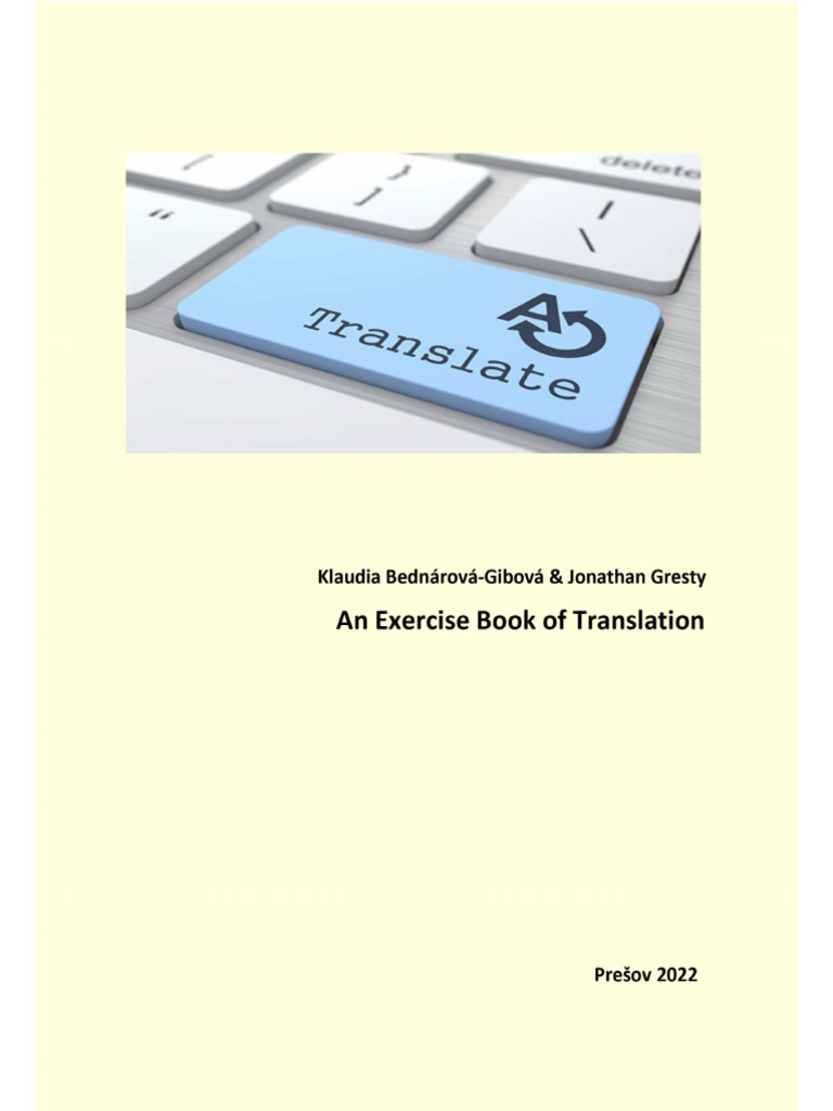 An Exercise Book of Translation | PDF